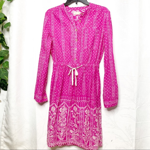 Anthropologie Dresses & Skirts - Anthropologie Meadow Rue pink shirt dress